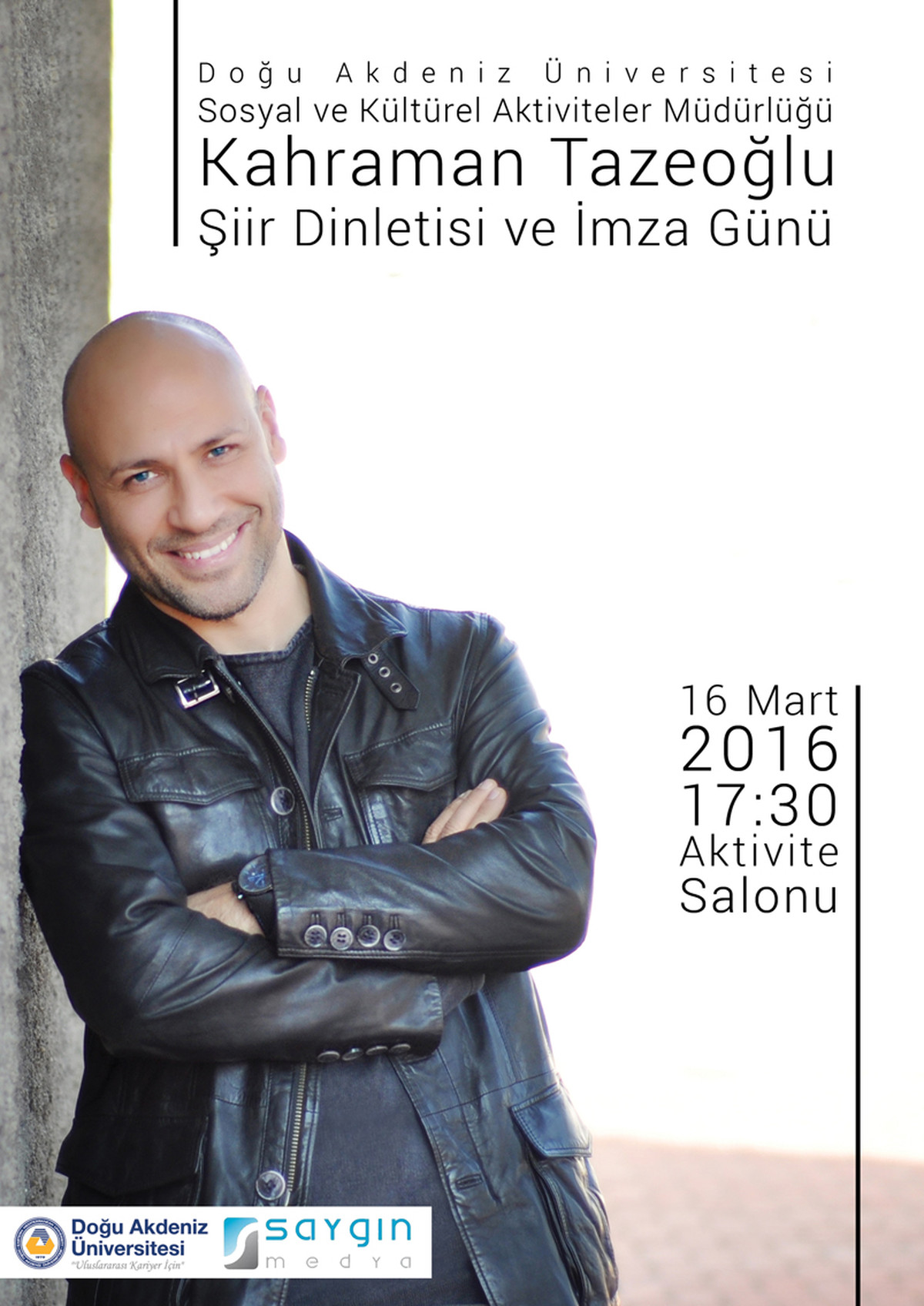 Kahraman Tazeoğlu - Şiir Dinletisi ve İmza Günü | Etkinlikler | Doğu
