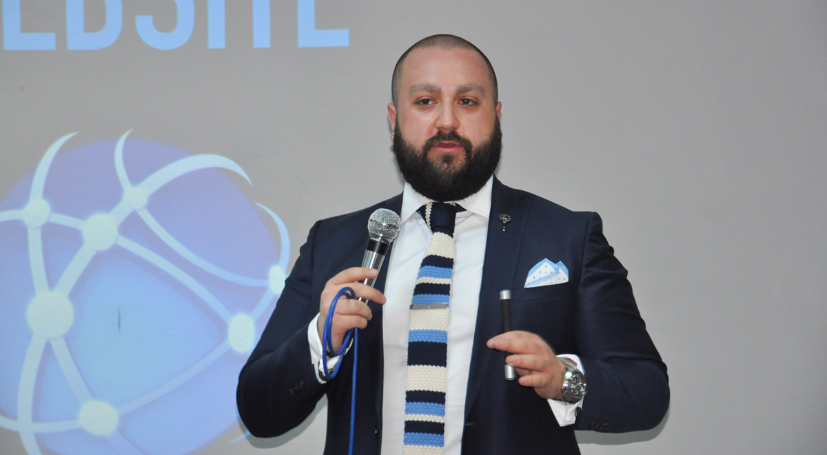 Erhan Us, Head of the Social Media and Design Agency, Holds Conference at the EMU