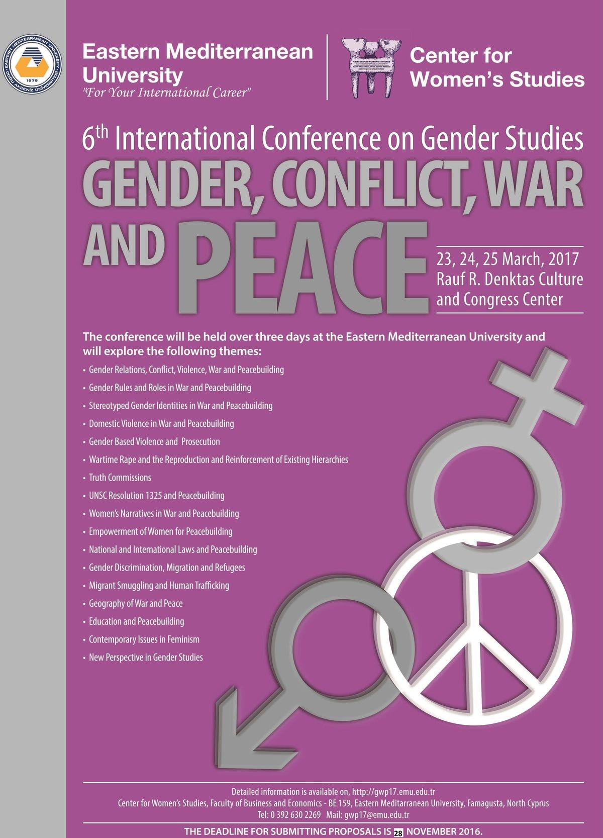 6th International Conference on Gender Studies; 