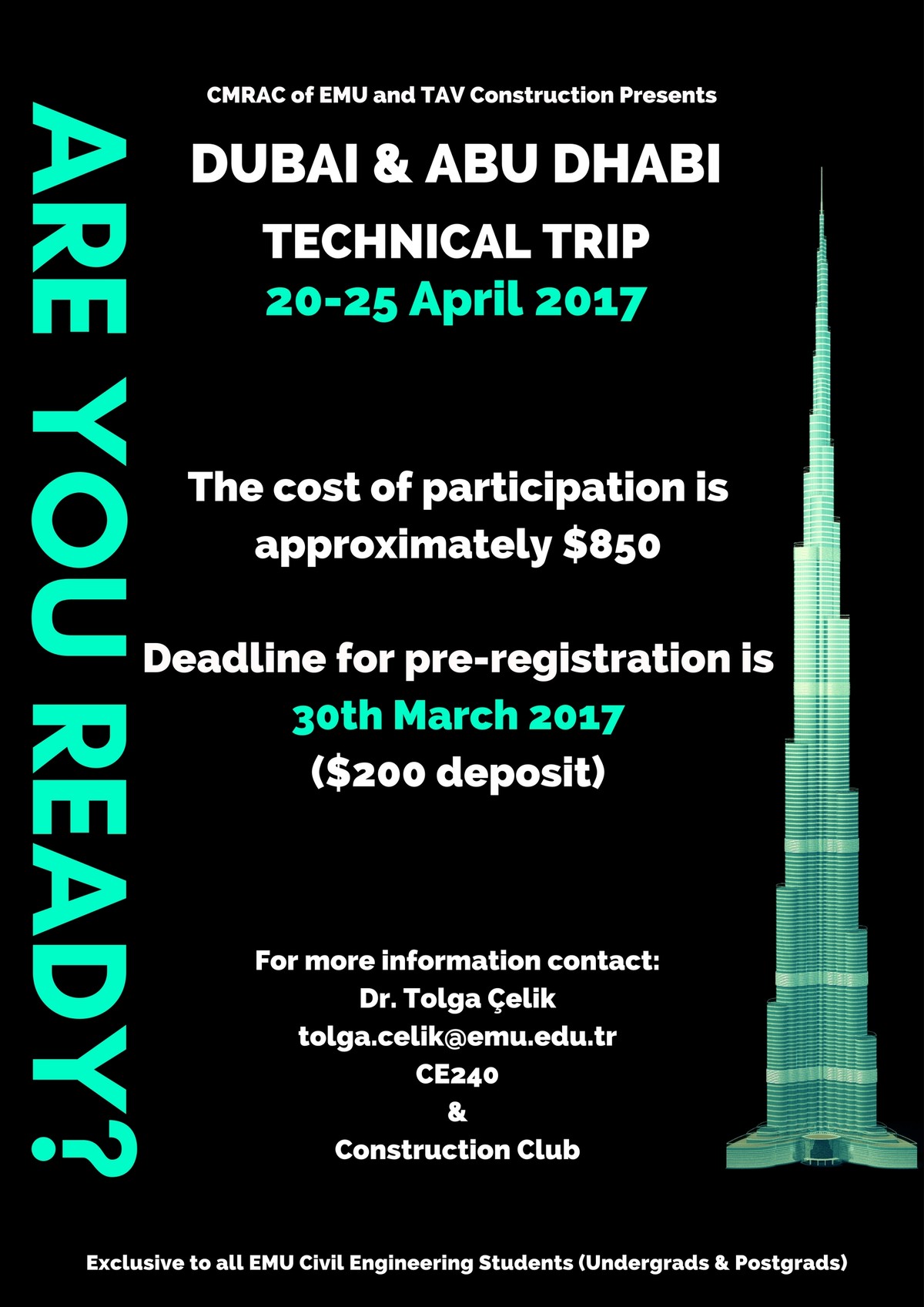 Dubai & Abu Dhabi Technical Trip Announcement