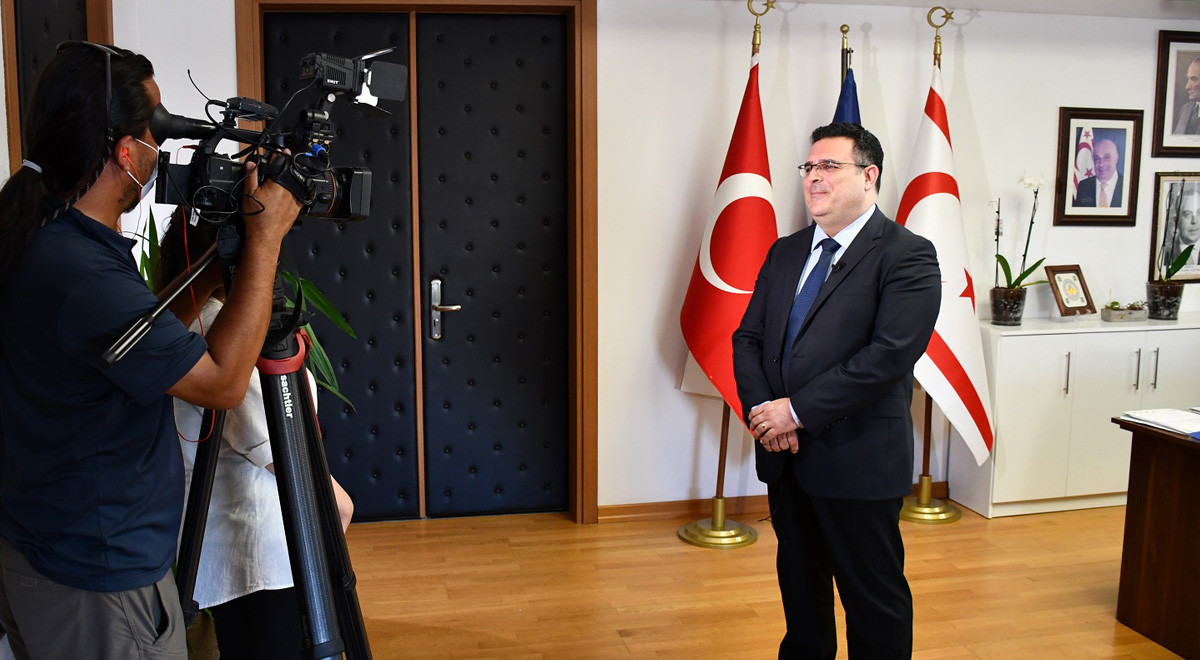 EMU Rector Prof. Dr. Aykut Hocanın Gave an Interview to TRT Arabi