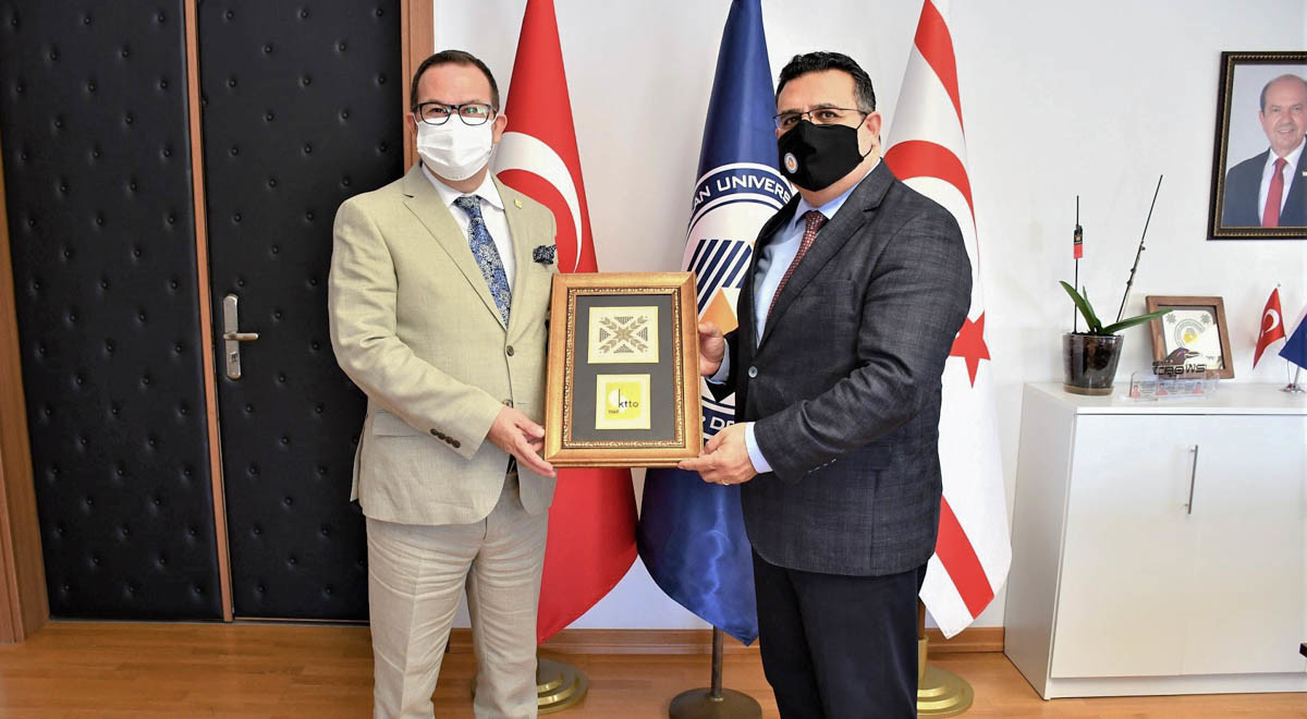 President of the Turkish Cypriot Chamber of Commerce Turgay Deniz Visits EMU Rector Prof. Dr. Aykut Hocanın