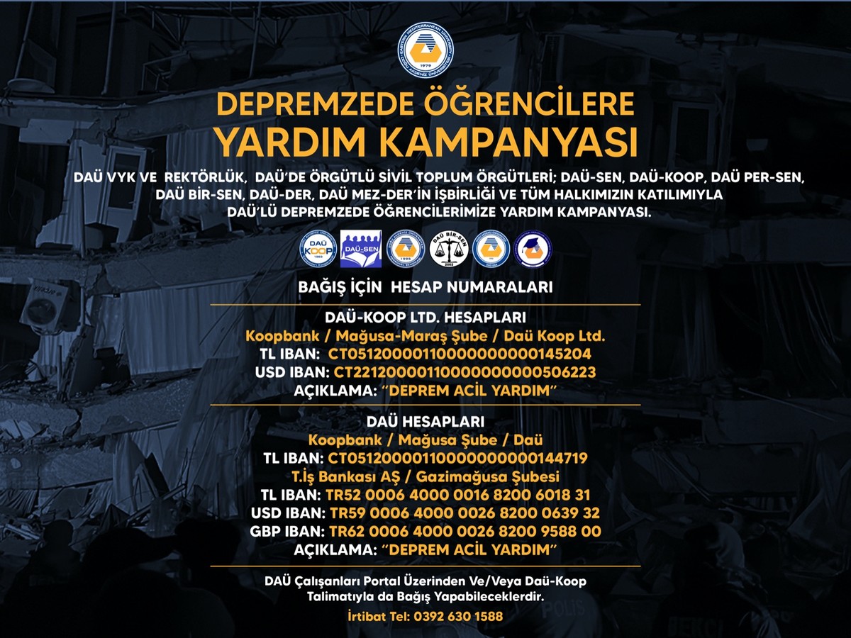 Aid Campaign for Students and Families Affected by the Earthquake