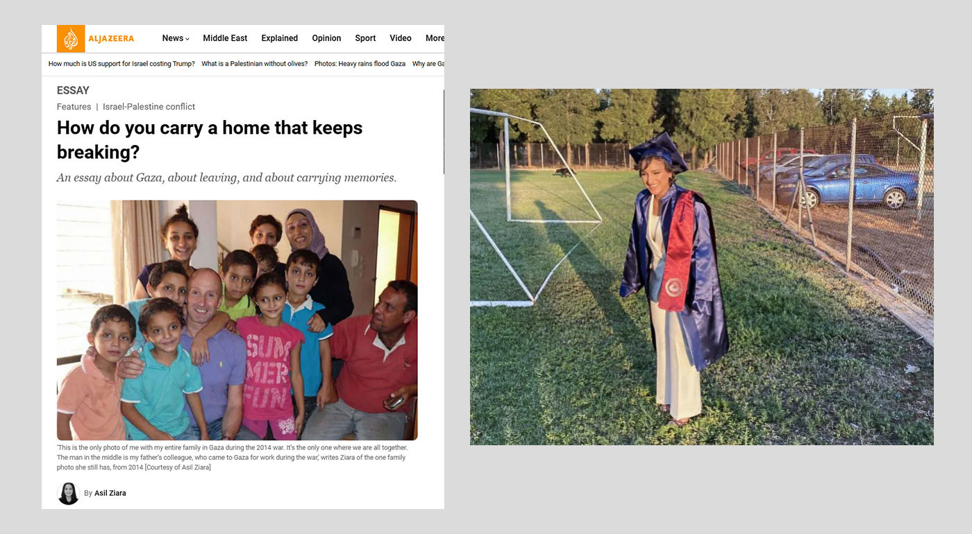 EMU Graduate Asil Ziara’s Global Story from Gaza Highlighted on Al Jazeera