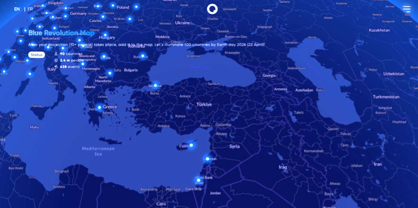 EMU’s Mark on Global Awareness: First ‘Blue Light’ of Cyprus Lit at Eastern Mediterranean ...